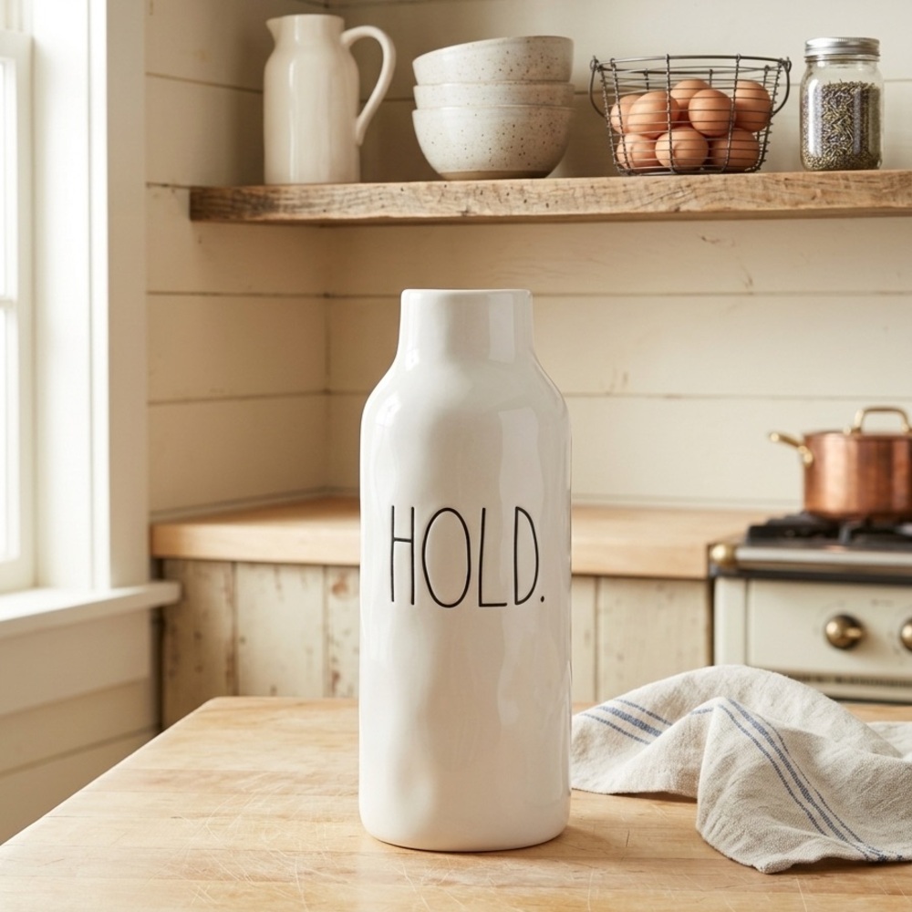 Rae Dunn "HOLD." Ceramic Vase/Carafe
